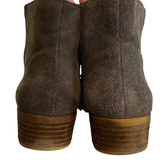 Lucky Brand Ankle Booties Benissa Suede Leather Slip On Boots Size 7.5 Comfort - Picture 10 of 15